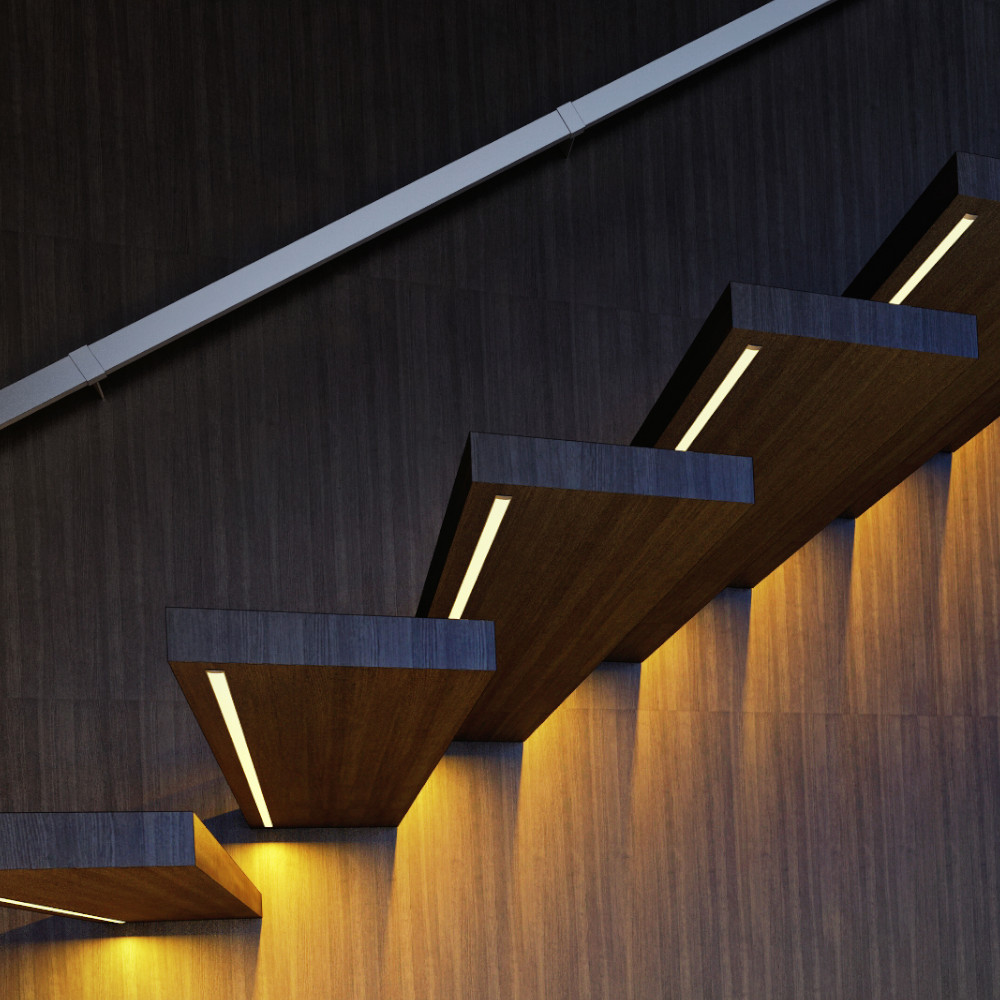 éclairages LED d'escaliers intérieurs