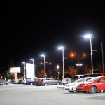 LED street lights for roads and parking lots