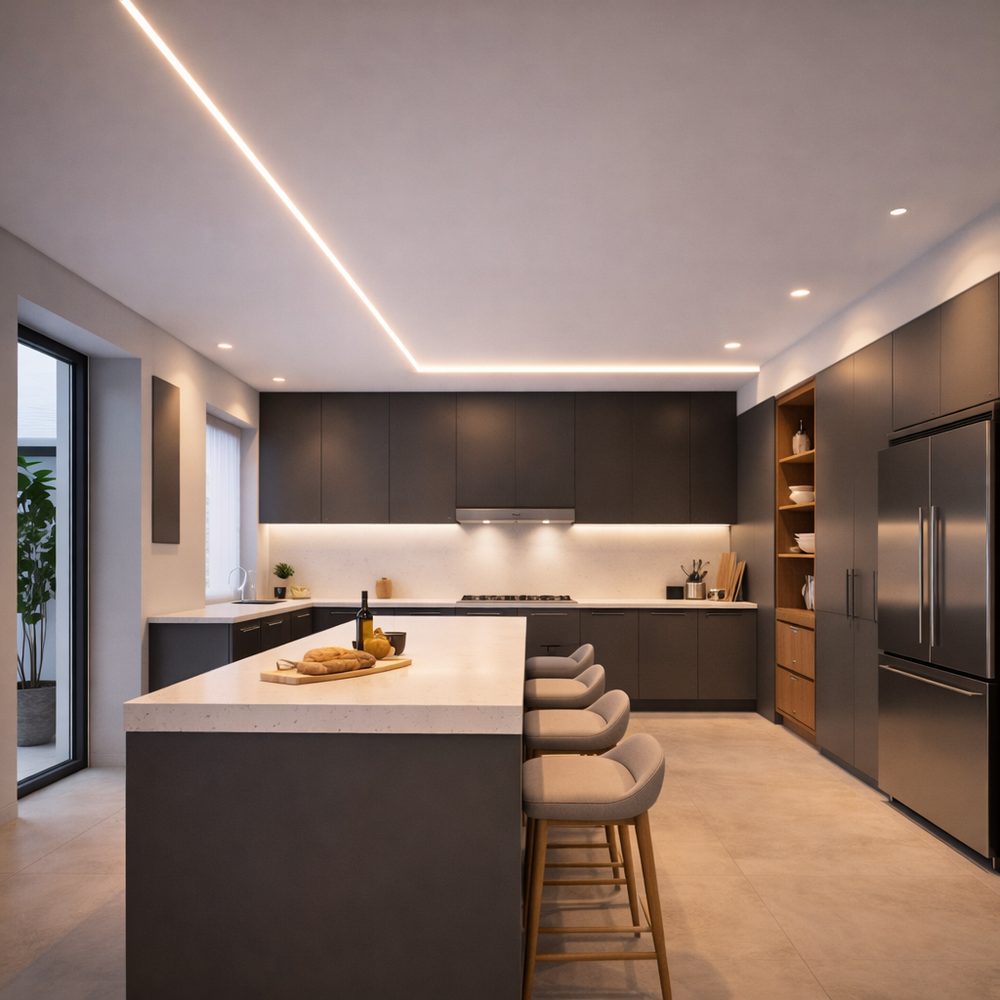 éclairages LED pour retombée de plafond