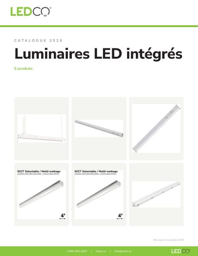 Luminaires LED intégrés