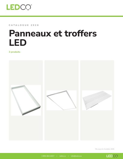 Panneaux et troffers LED