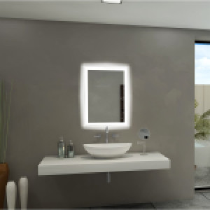 FROSTED RECTANGLE BACKLIT LED MIRROR