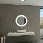 FROSTED ROUND BACKLIT LED MIRROR