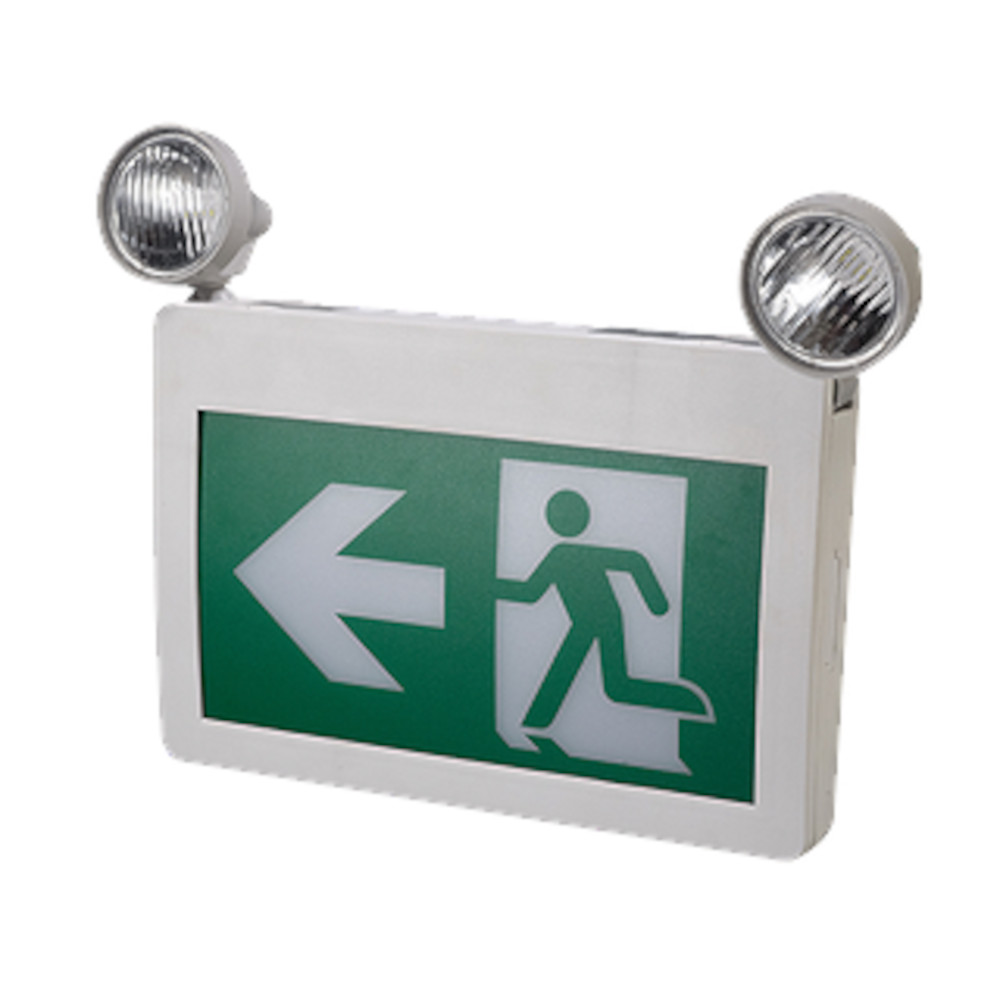 "RUNNING MAN" COMBO EMERGENCY EXIT SIGN - PLASTIC