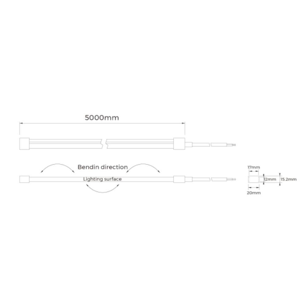 FLEX NEON 14.4W/M - SIDE VIEW (RGB)