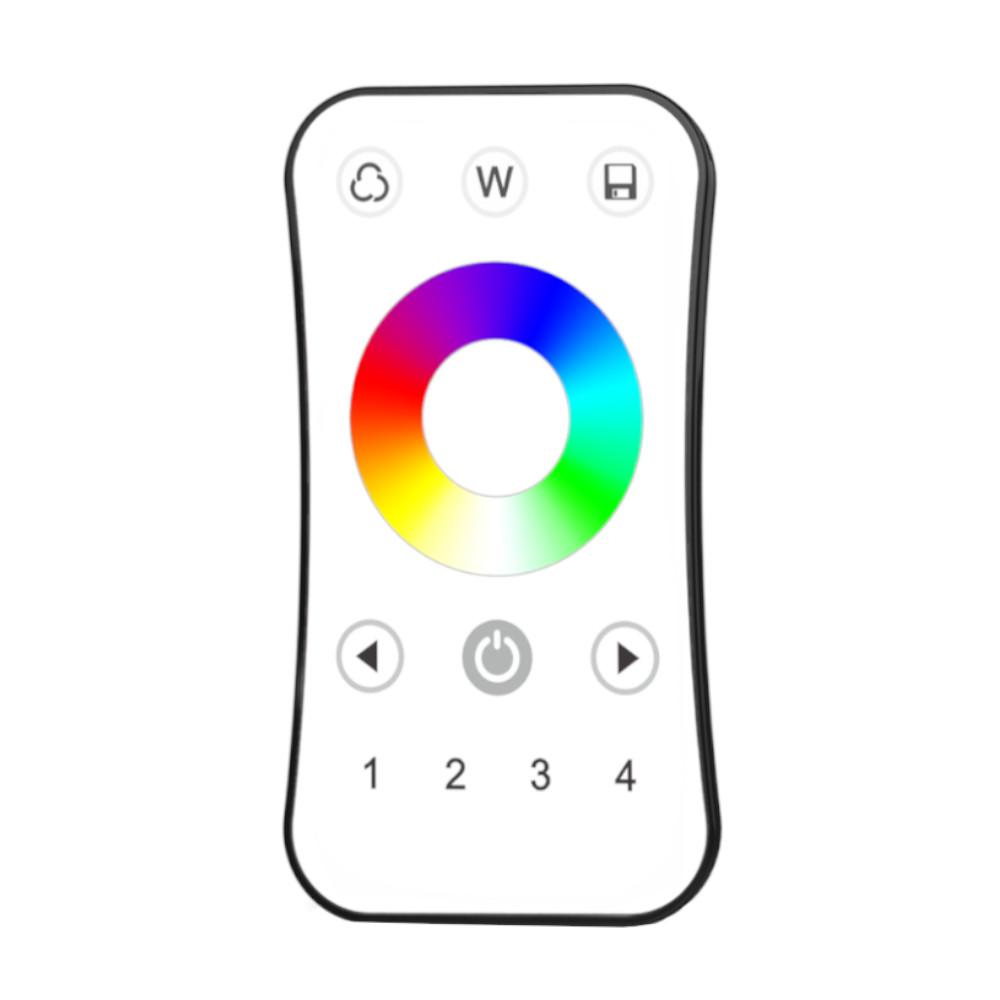 Elegance Telecomando LED 4 Zone Touch Nero Per RGB E RGBW A 5 Pin