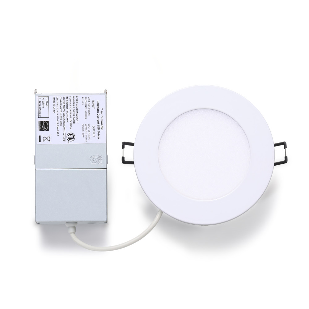 ENCASTRÉ ROND DLF 4'' PLAT - 120V 10W BLANC - 3000K - CONT