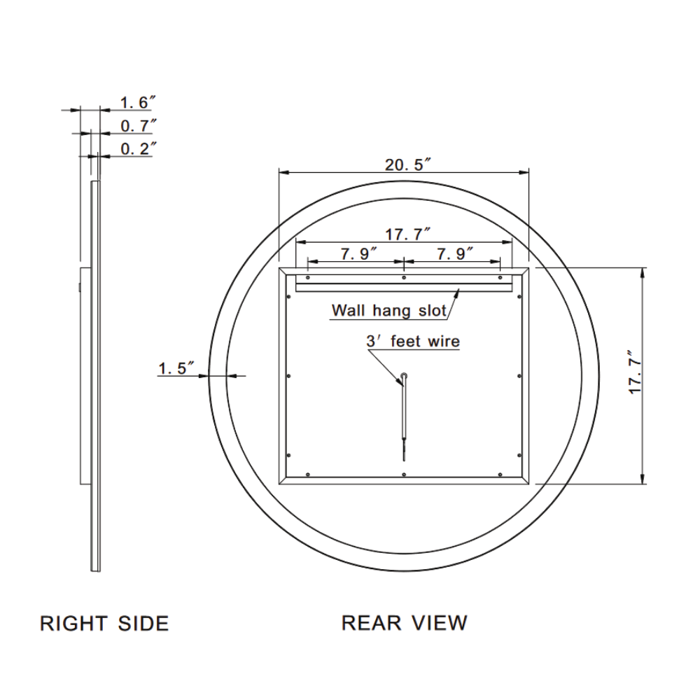 ORIGINAL ROUND BACKLIT LED MIRROR