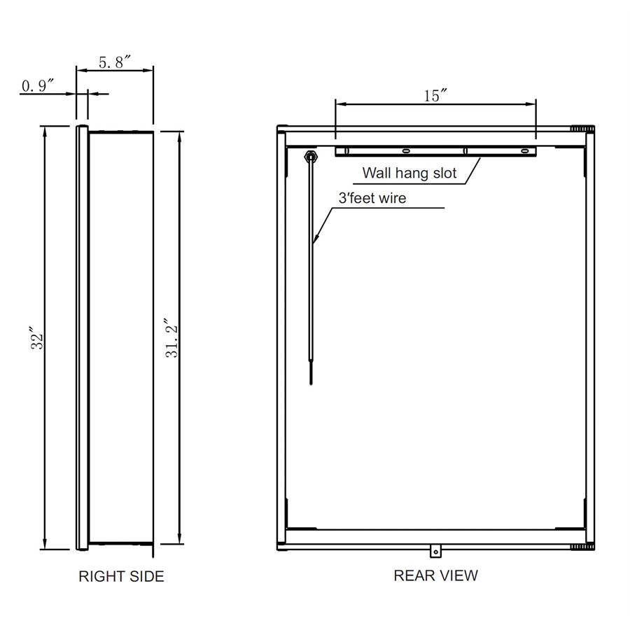 VERANO CABINET LED MIRROR