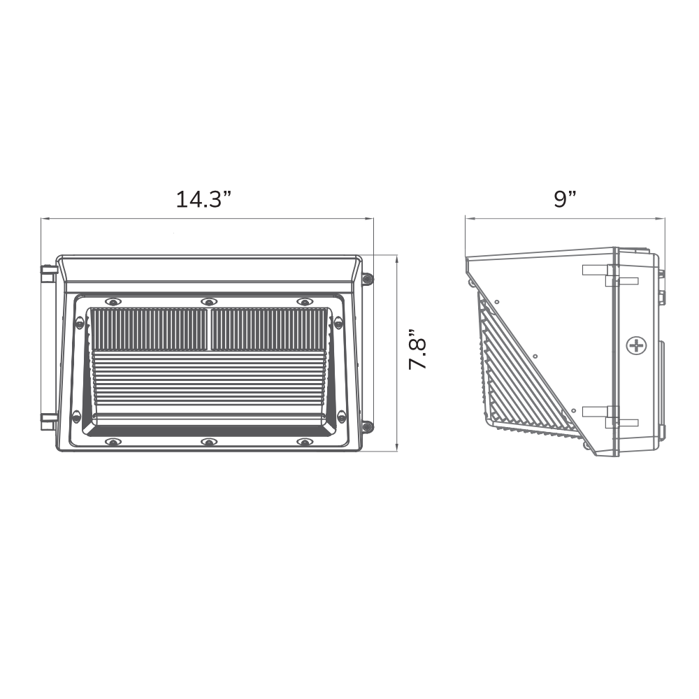 STANDARD LED WALL PACK 75W-90W-105W-120W