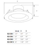 ENCASTRÉ 4'' ROND COMMERCIAL 120-347V 12W BLANC - 3CCT