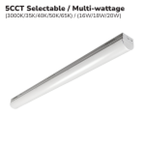 LUMINAIRE LINÉAIRE WRAPAROUND 2' 5CCT (MW)