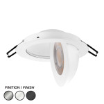 ENCASTRÉ LED PIVOTANT 4'' DLS ROND - 9W