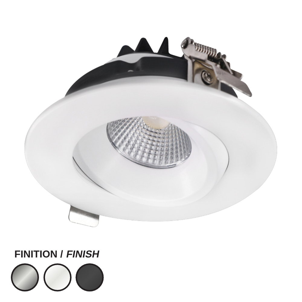 ENCASTRÉ LED PIVOTANT 4'' DLS-HP ROND - 15W