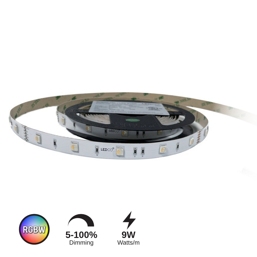 RUBAN DEL 24V 5050 9W/M IP22 (RGB-W)