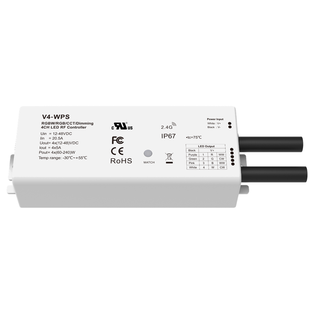 LEDCO 4-CHANNEL UNIVERSAL OUTDOOR RECEIVER (IP67)