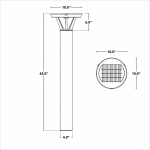 BOLLARD SOLAIRE  - 500LM - 4000K