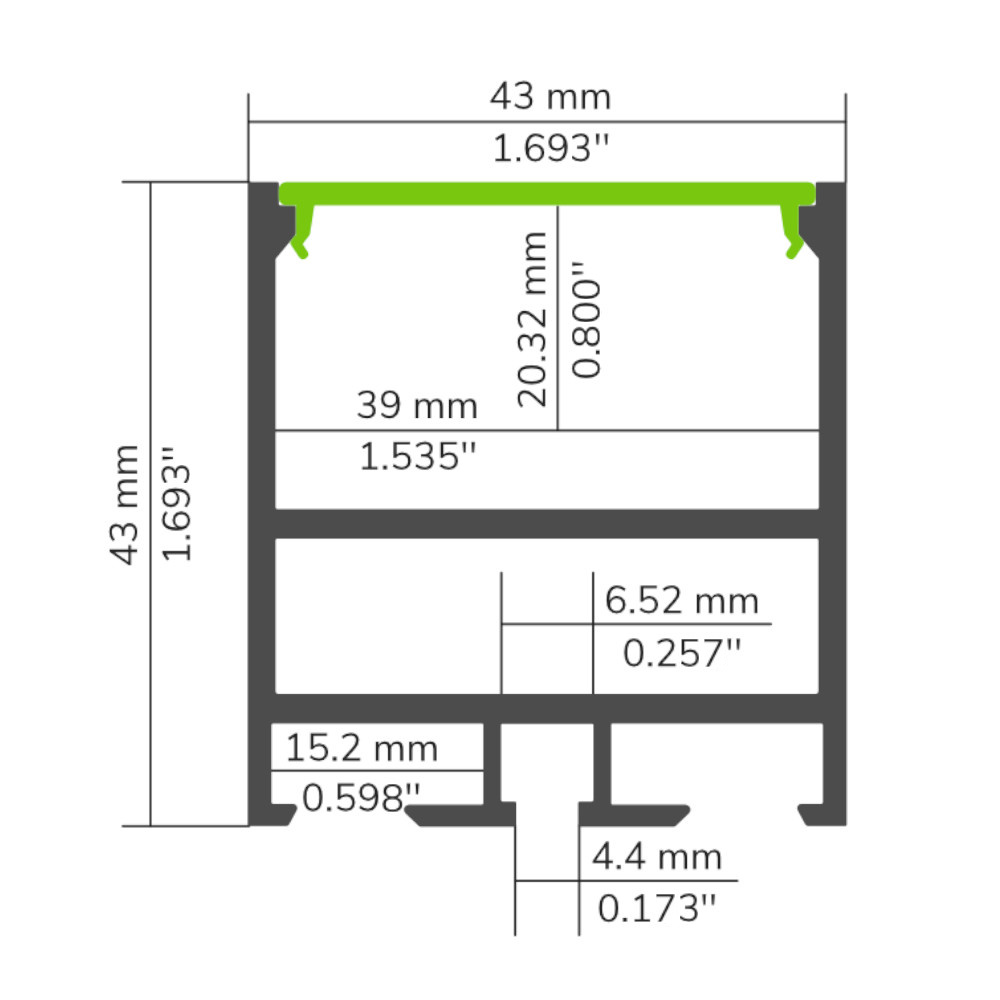 PROFILÉ ALUMINIUM LED #49