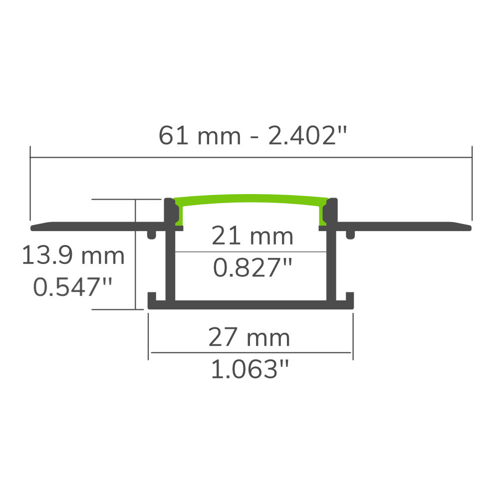 PROFILÉ ALUMINIUM LED #89