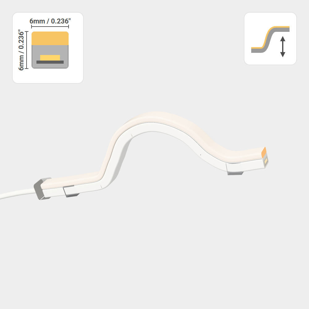 FLEX NEON 6X6MM – TOP BEND – 6W/M