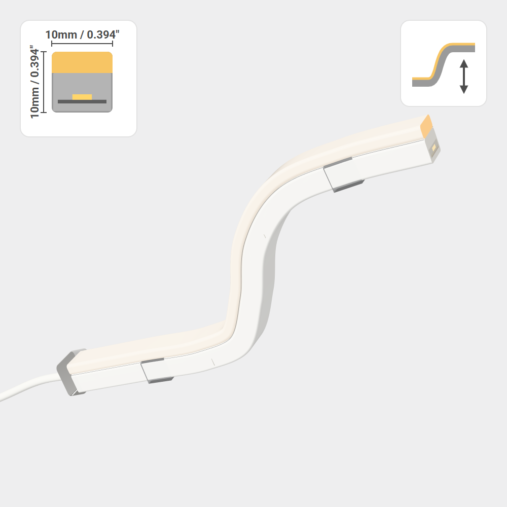 FLEX NEON 10X10MM – TOP BEND – 14.4W/M