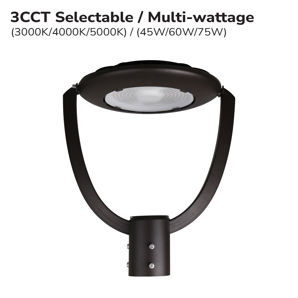 45W-60W-75W 3CCT LED POST-TOP LIGHT 120-347V – BRONZE