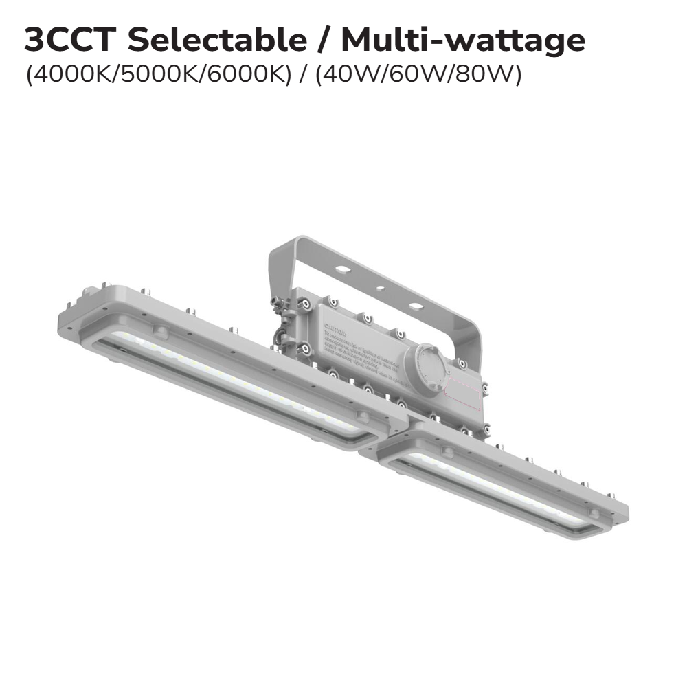 4' 40W-60W-80W 3CCT EXPLOSION-PROOF LINEAR LED LIGHT 120-347V