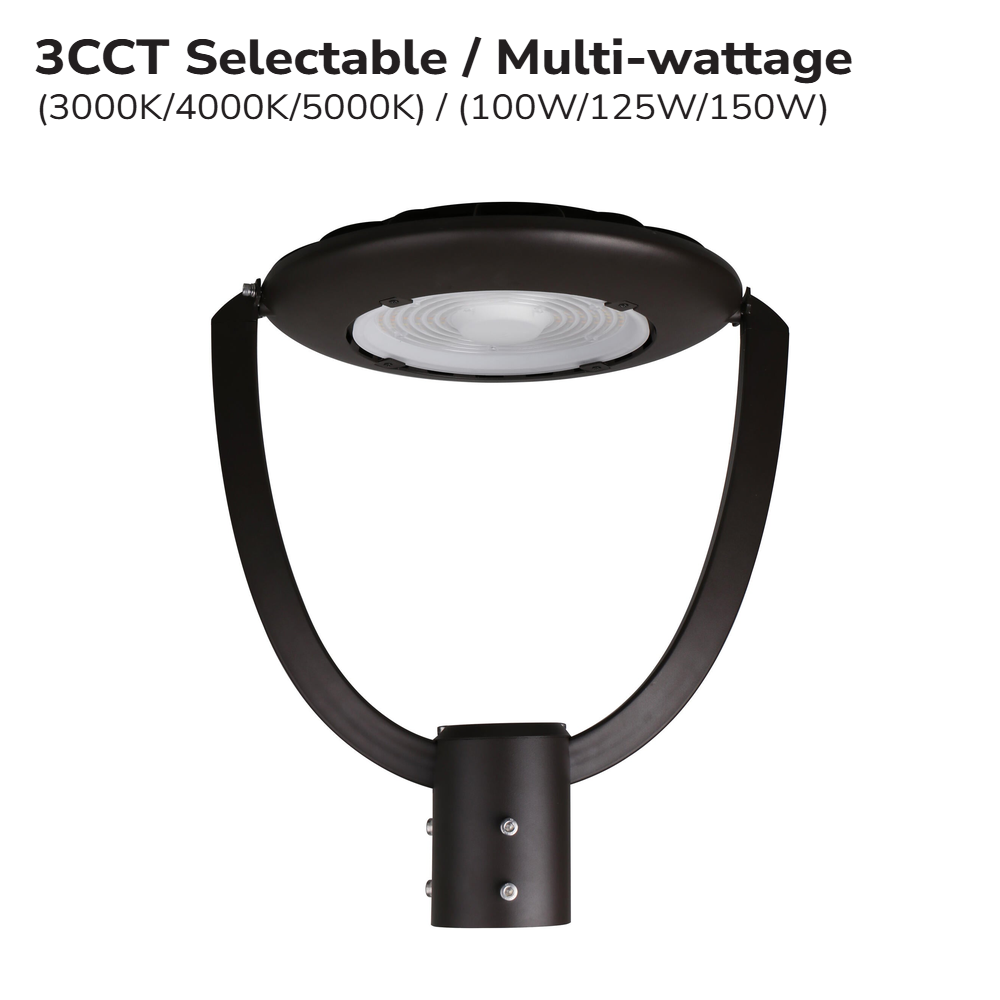 100W-125W-150W 3CCT LED POST-TOP LIGHT 120-347V – BRONZE