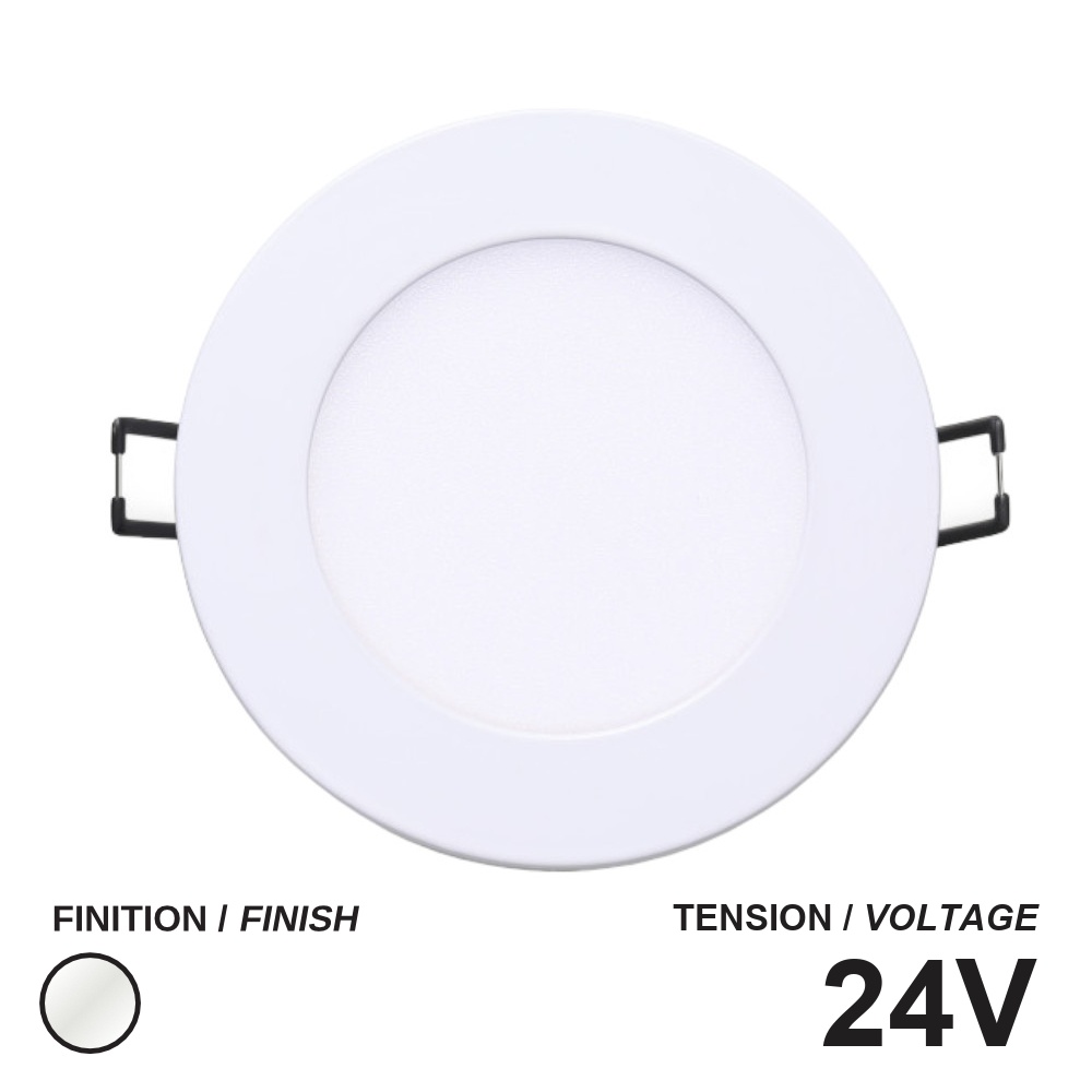 ENCASTRÉ LED DLF 4" ROND PLAT 24V 8W