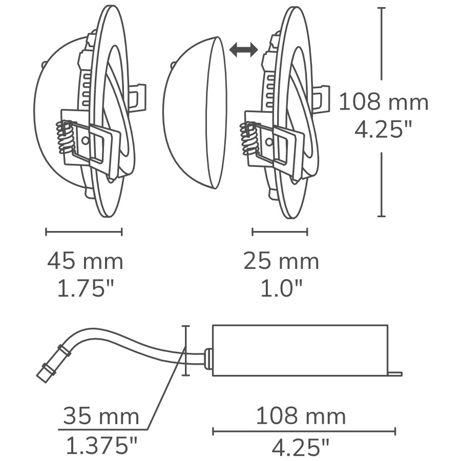 ENCASTRÉ LED DLS 4" ROND 9W