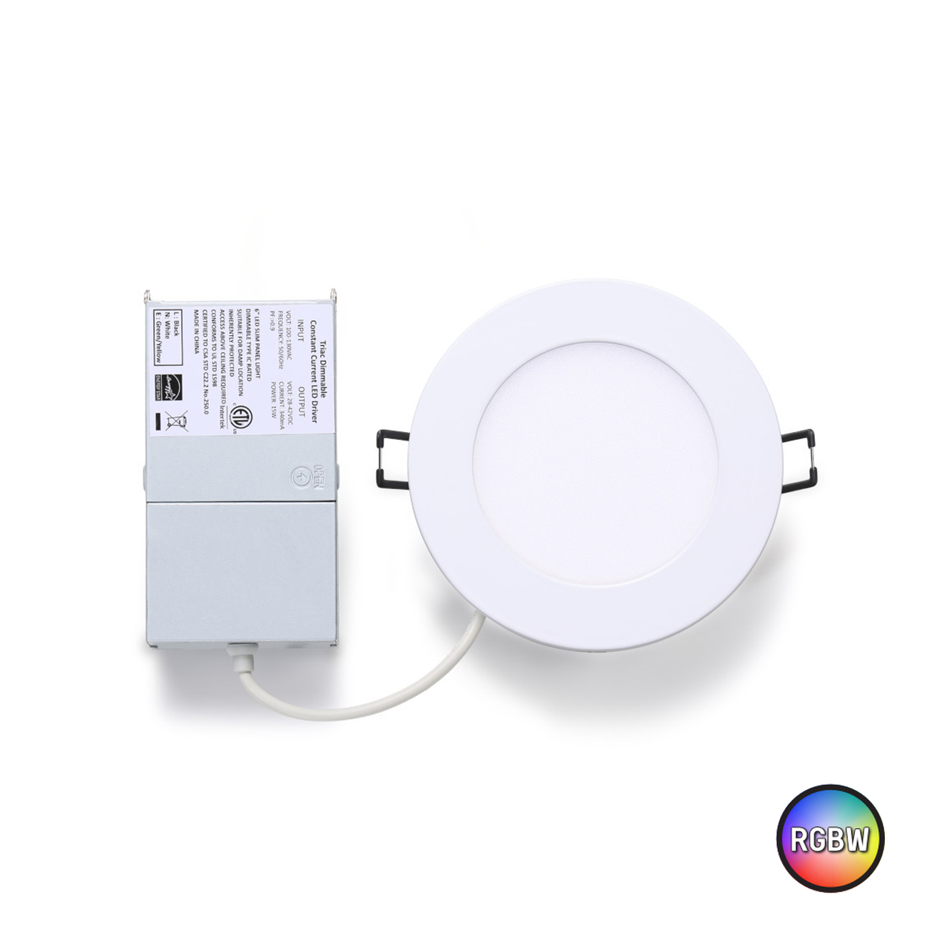 ENCASTRÉ LED DLF 4" ROND PLAT RGBW 9W