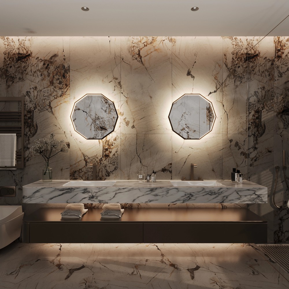 MIROIR LED DÉCAGONAL