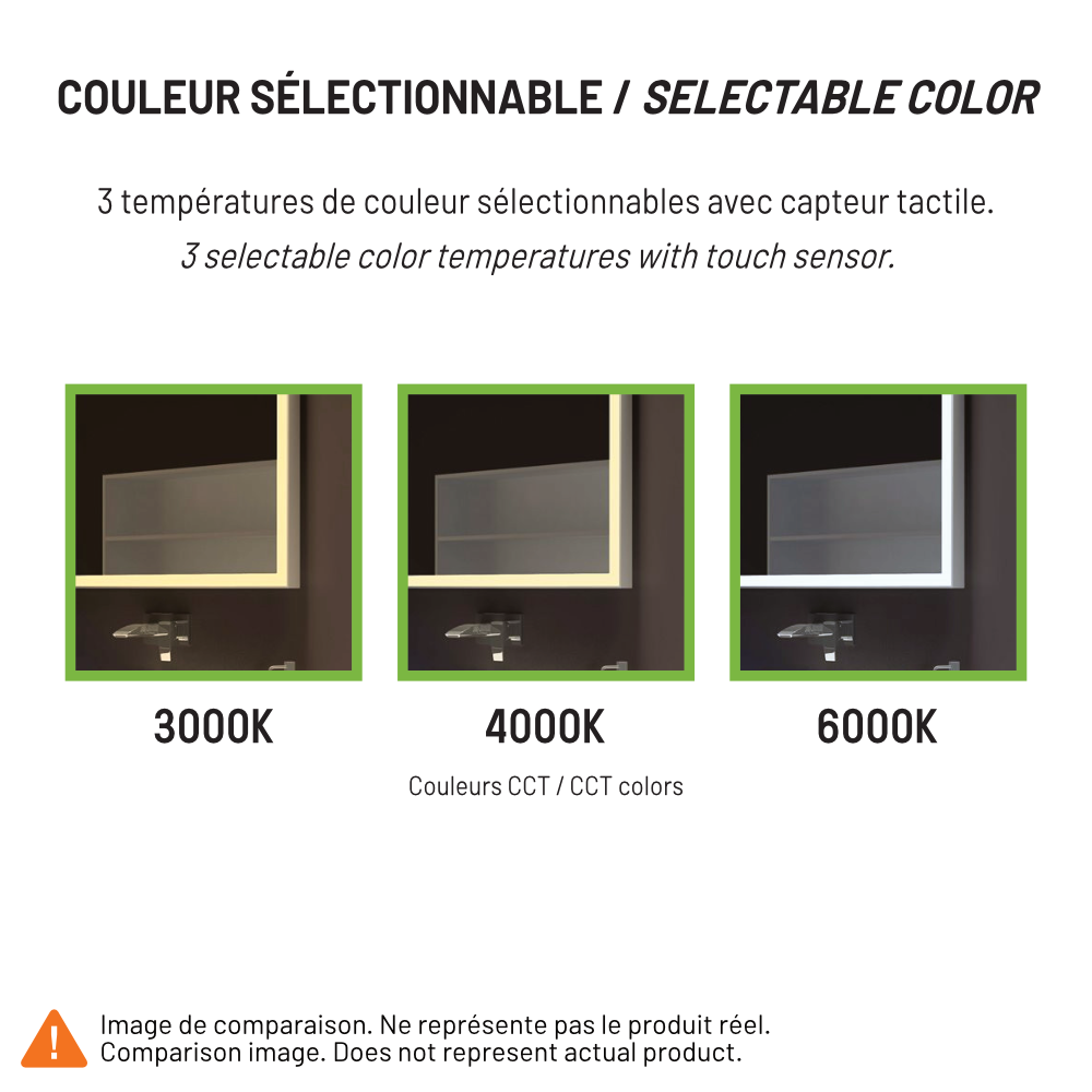 MIROIR LED ÉPURE