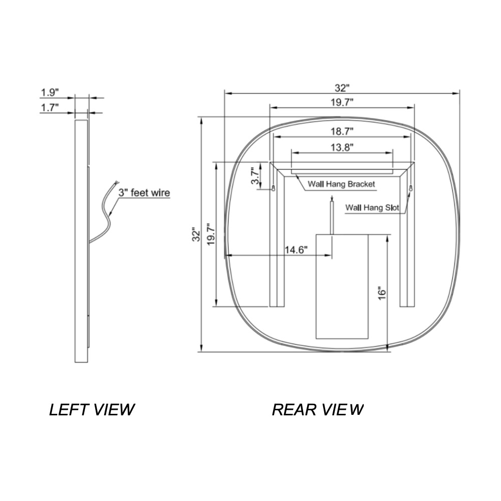 MIROIR LED ÉPURE
