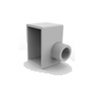 FLEX NEON ENDCAP 18X16MM LEFT EXIT (WITH HOLE)