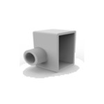 FLEX NEON ENDCAP 18X16MM RIGHT EXIT (WITH HOLE)