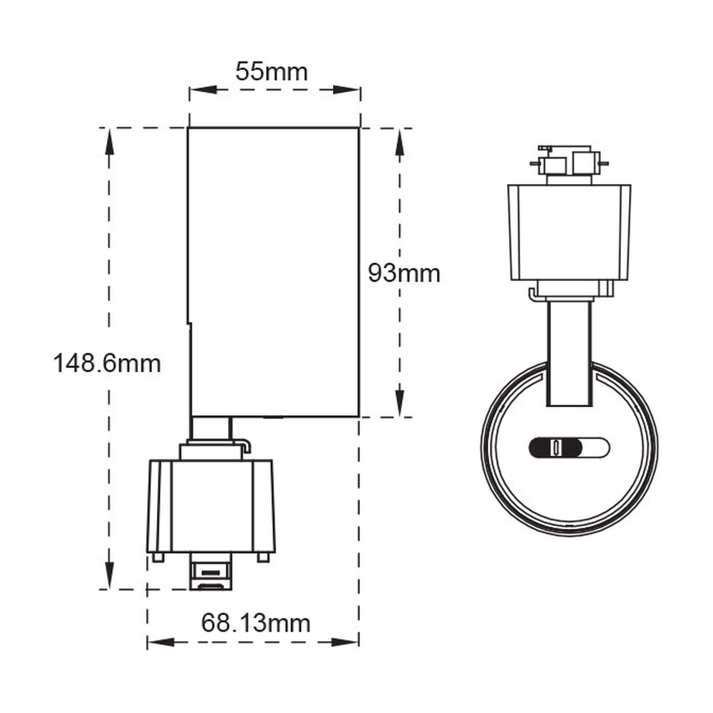 PROJECTEUR SUR RAIL HALO LED 10W 5CCT 45°