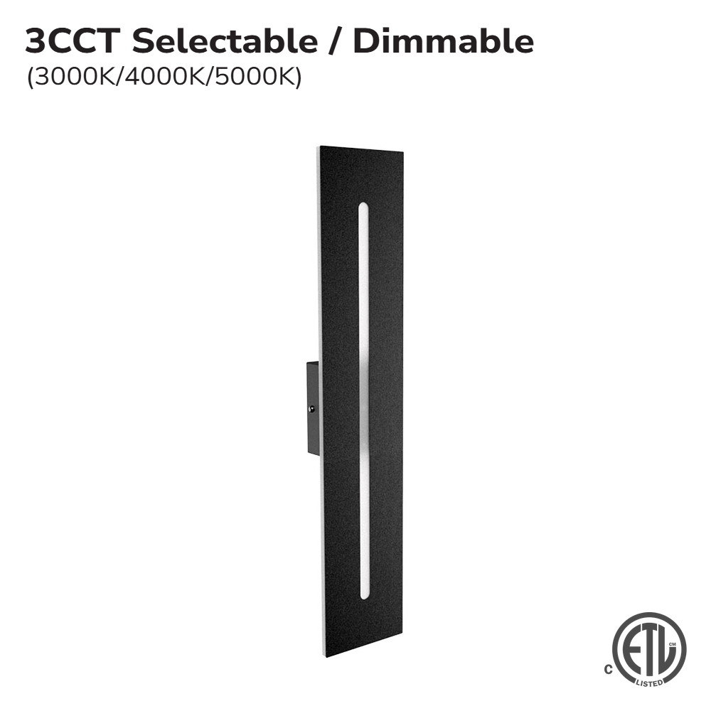 LED SLOT LINEAR WALL SCONCE 20 IN 12W 3CCT