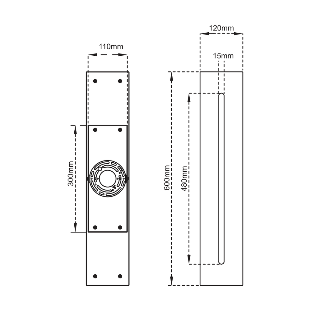 LED SLOT LINEAR WALL SCONCE 24 IN 16W 3CCT
