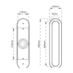 LED OVAL LINEAR WALL SCONCE 20 IN 12W 3CCT