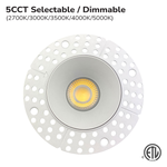 ENCASTRÉ LED DLT 4" ROND SANS BORDURE 12W