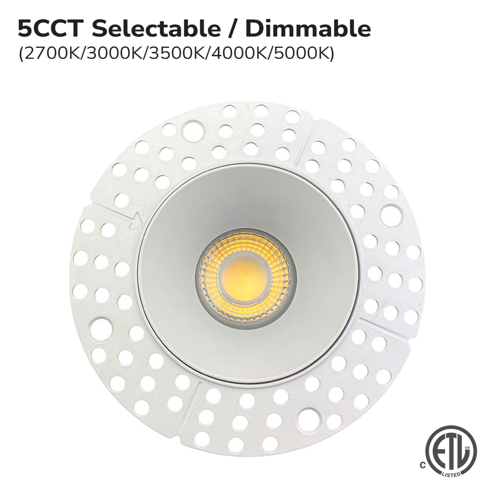 ENCASTRÉ LED DLT 4" ROND SANS BORDURE 12W