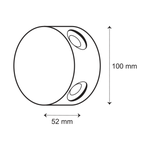 LED WALL SCONCE 4W 3000K ROUND UP/DOWN