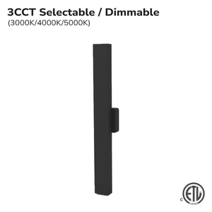 LED BACKLIT LINEAR WALL SCONCE 24 IN 18W 3CCT