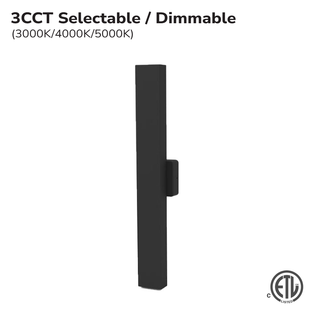 LED BACKLIT LINEAR WALL SCONCE 48 IN 30W 3CCT