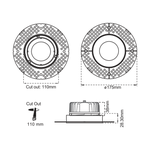 ENCASTRÉ LED DLT 4" ROND SANS BORDURE 12W