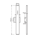 LED BACKLIT LINEAR WALL SCONCE 24 IN 18W 3CCT