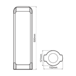 BOLLARD LED PAYSAGER 24V 12W 3000K 20 PO