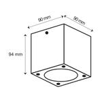 SURFACE-MOUNT LED CEILING LIGHT 7W 3000K CUBE
