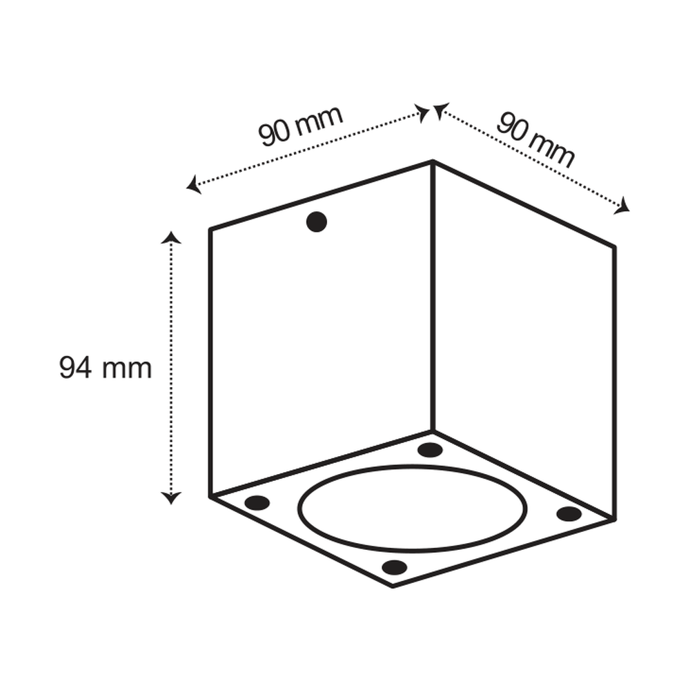 SURFACE-MOUNT LED CEILING LIGHT 7W 3000K CUBE